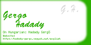 gergo hadady business card